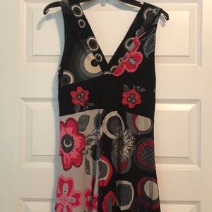 Desigual black & red floral print dress - Size XL